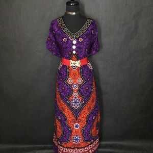 NWT LOVE SAHARA African Print Maxi Dress Sz 3X/4X